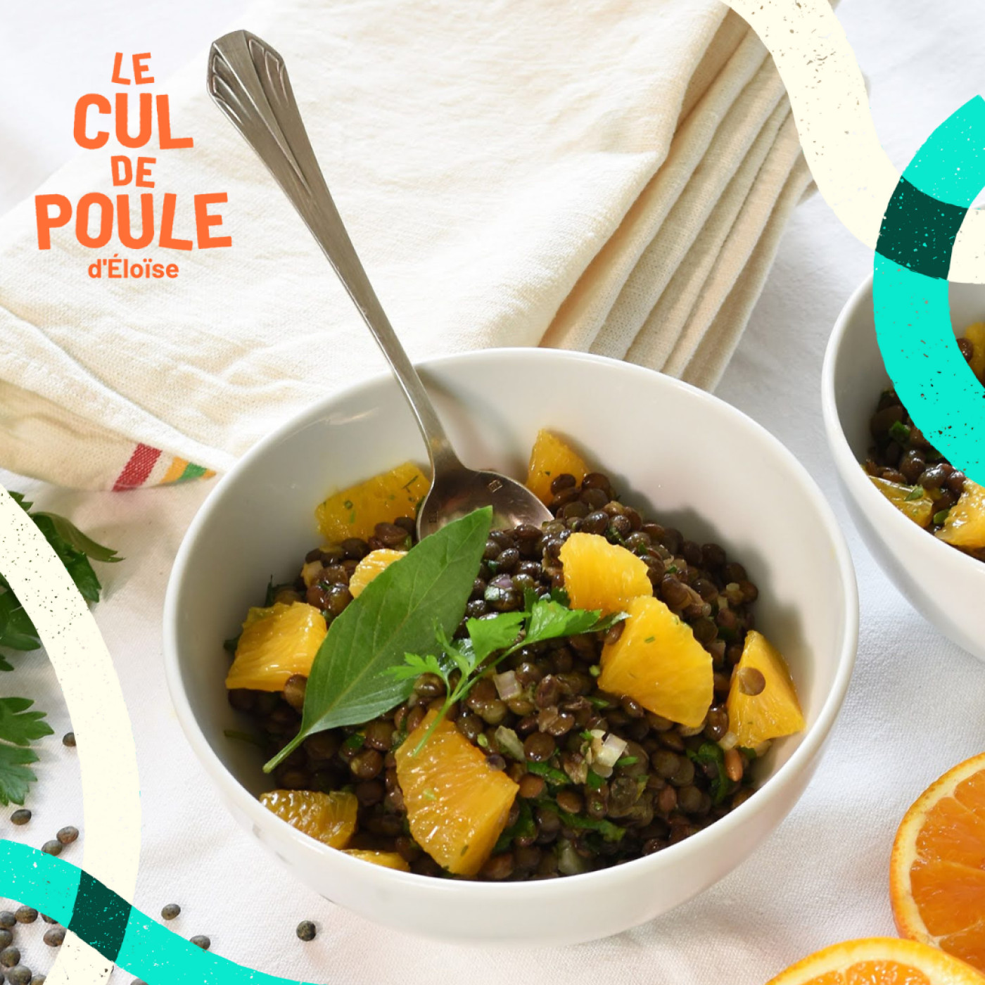 #20 - Salade de lentilles vertes et sa vinaigrette orange colza