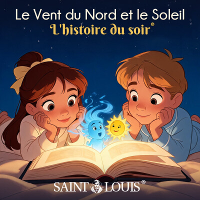 Louise et Joseph — Fable avec morale : Le Vent du Nord et le Soleil, la fable d'Ésope à écouter en famille, histoire du soir cover