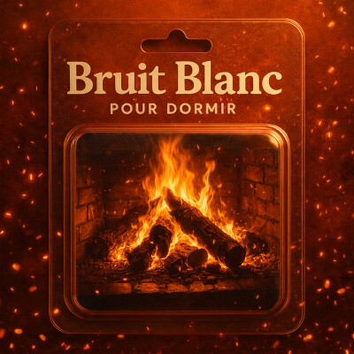 1H Bruit blanc pour DORMIR | Crépitement du feu cover