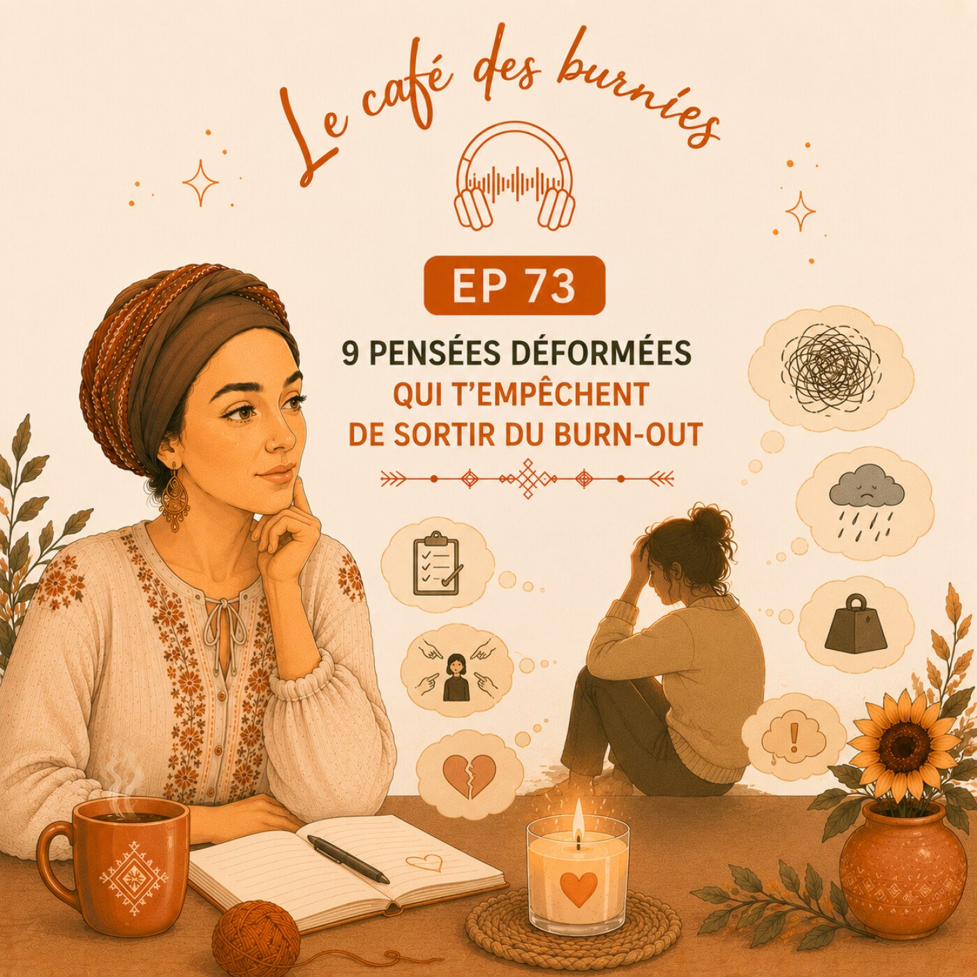 EP 73 : 9 PENSÉES DÉFORMÉES QUI T'EMPÊCHENT DE SORTIR DU BURN-OUT