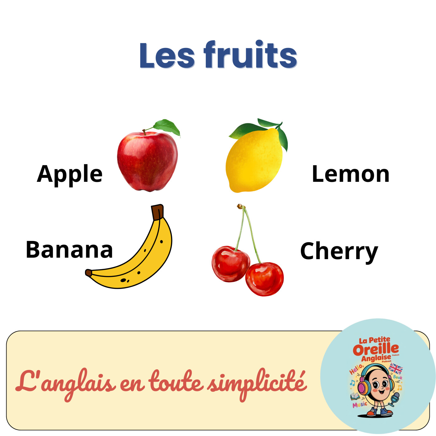 Les fruits en anglais Les fruits en anglais