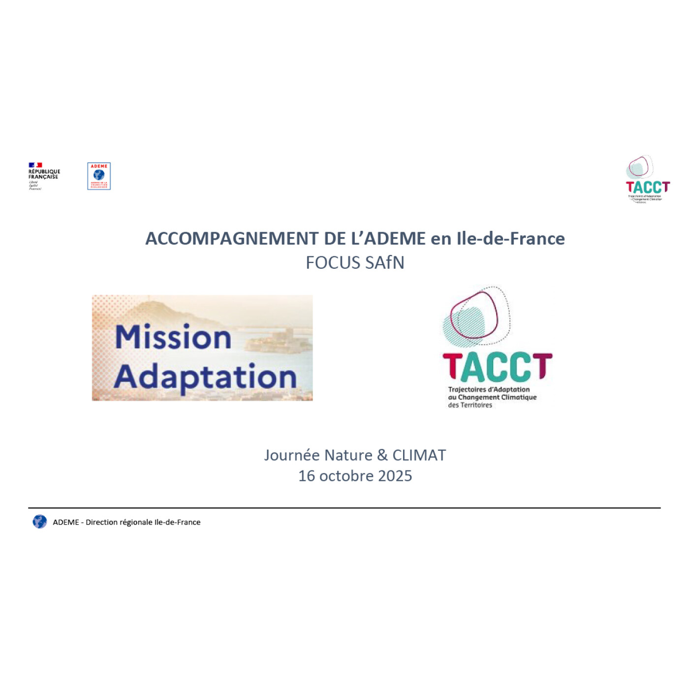 Quel accompagnement des acteurs franciliens ?