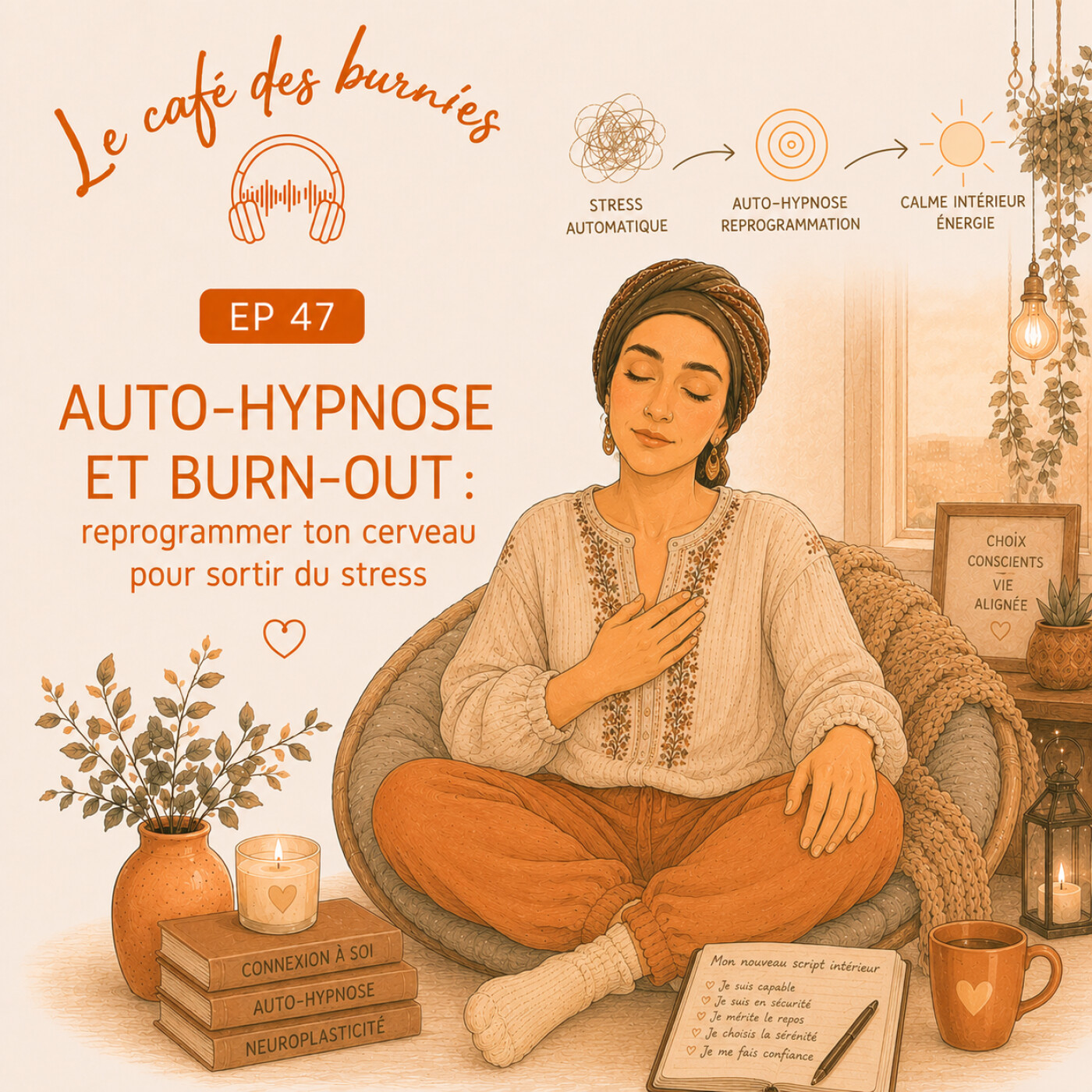 EP 47 AUTO-HYPNOSE ET BURN-OUT : reprogrammer ton cerveau pour sortir du stress