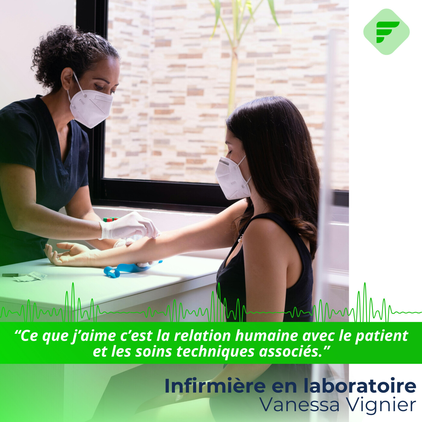 "Ce qui me fait chaud au cœur, c'est quand les patients me disent qu'ils n'ont rien senti" - Vanessa, infirmière en laboratoire