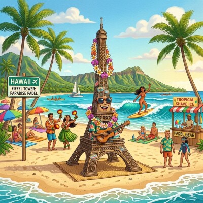 Voyage fantastique : Olivia et la Tour Eiffel découvrent Hawaï et ses merveilles tropicales ensemble cover