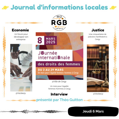 Journal du jeudi 6 mars 2025 - Radio RGB 99.2 cover