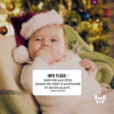 Info Flash : Survivre aux fêtes quand on vient d’accoucher et qu’on allaite. Mode d’emploi cover