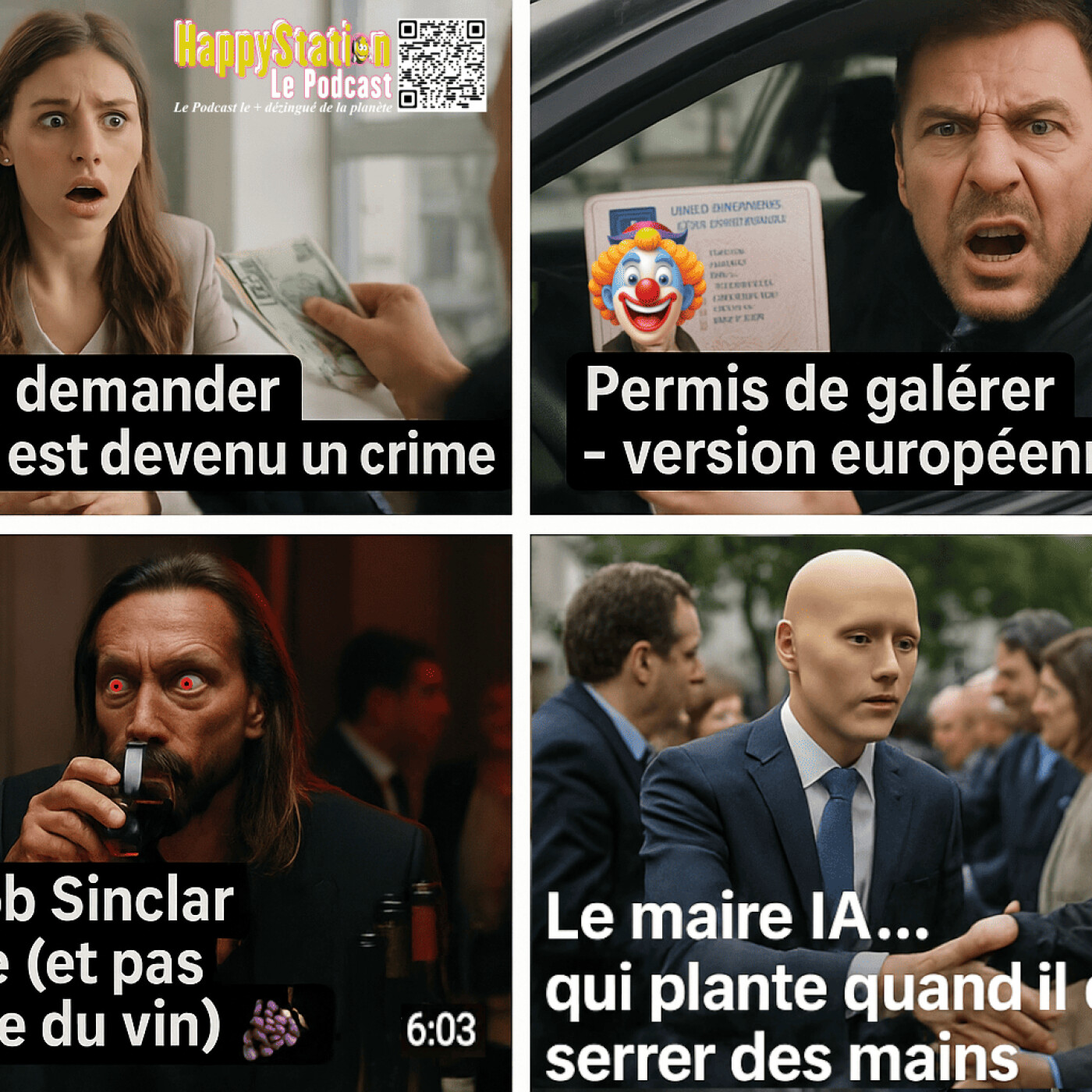 Happy Station saison 2 épi 11 POURQUOI ON DIT OK  🤯 + Bob Sinclar vénère & Le Permis de Galérer 🇪🇺  HAPPYSTATION #WTF episode artwork