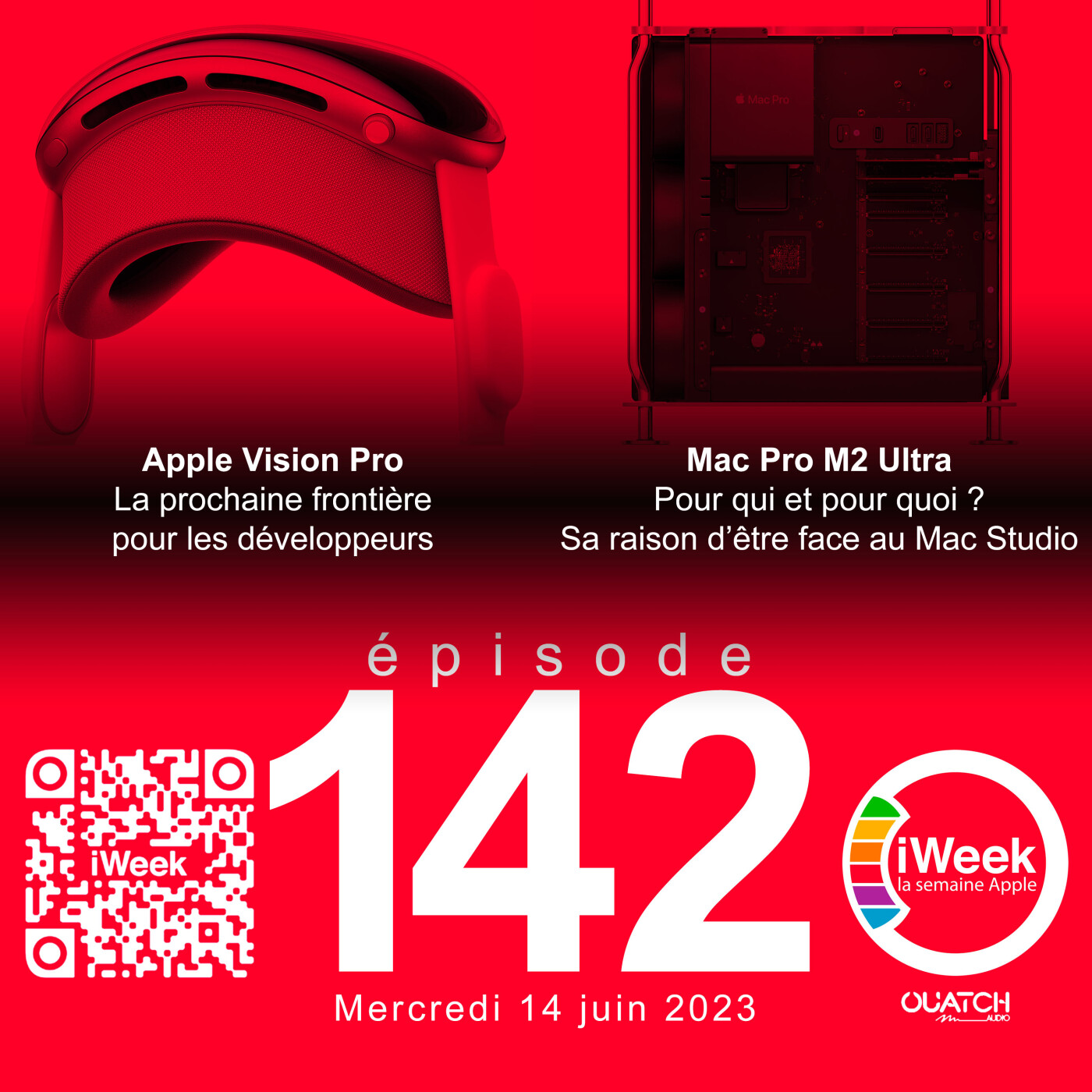 cover of episode Mac Pro : sa raison d'être face au Mac Studio. Et Vision Pro : la nouvelle frontière