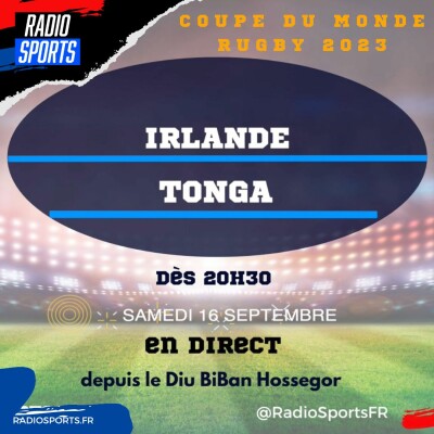 IRLANDE v TONGA, POULE B cover