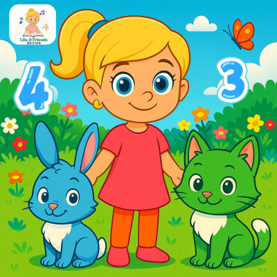 Histoires pour enfants : apprendre à compter 3 et 4 avec Lila dans une aventure magique cover