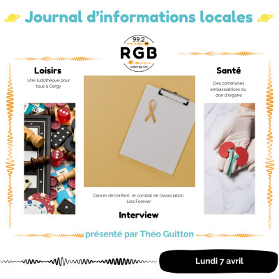 Journal du lundi 7 avril 2025 - Radio RGB 99.2 cover