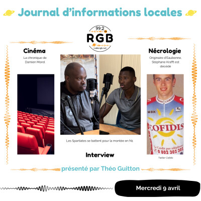 Journal du mercredi 9 avril 2025 - Radio RGB 99.2 cover