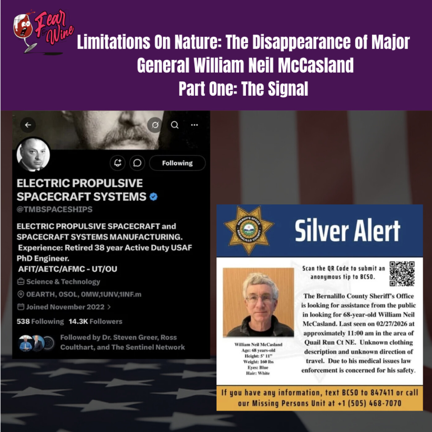 Limitations On Nature: The Disappearance of Major General William Neil McCasland - Part One: The Signal