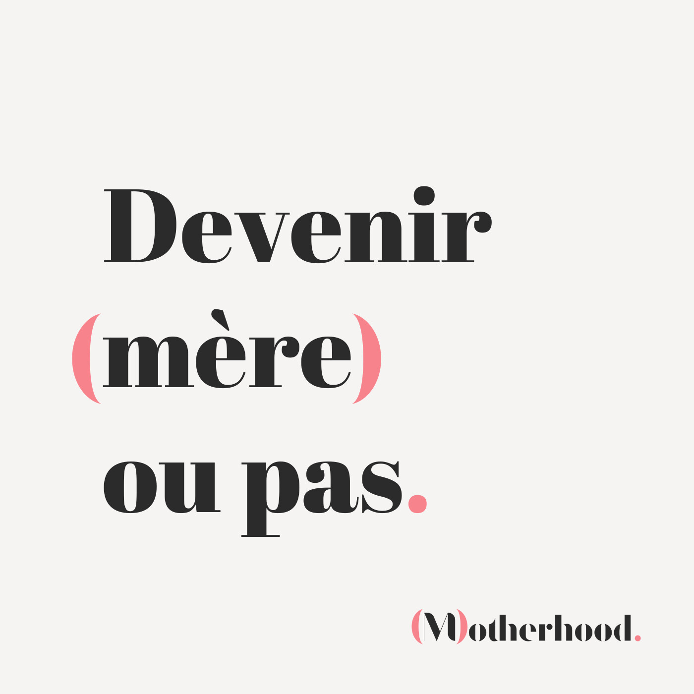 Désir d’enfant et modèle de maternité : et si le problème n’était pas le désir ? Désir d’enfant et modèle de maternité : et si le problème n’était pas le désir ?