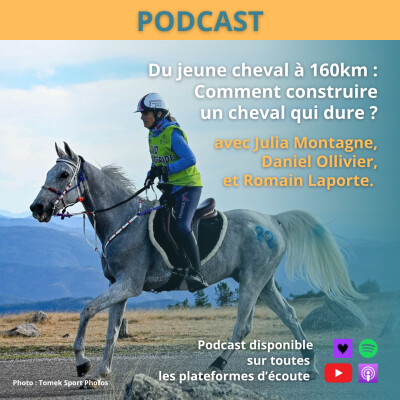Du jeune cheval à 160km : comment construire un cheval qui dure ? - Avec Julia Montagne, Daniel Ollivier & Romain Laporte cover
