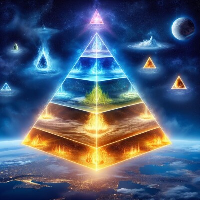 Construis en toi la pyramide de Lumière avec les 4 éléments magiques - Archange Michaël  Psaume  28 cover