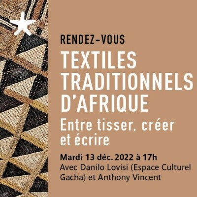 Les rendez-vous du salon de lecture - Les textiles traditionnels d'Afrique, avec Danilo Lovisi et Anthony Vincent cover