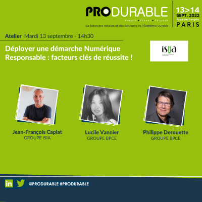 Groupe Isia - Déployer une démarche Numérique Responsable : facteurs clés de réussite ! cover