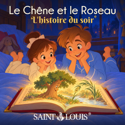 Le Chêne et le Roseau, fable de La Fontaine : histoire du soir pour enfants cover