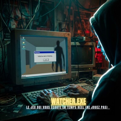 WATCHER.EXE : Le jeu qui vous écoute en temps réel (Ne jouez pas) | Podcast Horreur cover