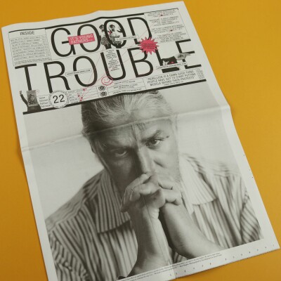 Art and protest meet on the pages of Good Trouble magazine cover