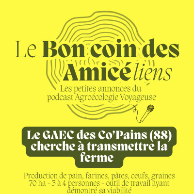 📣 Ferme à Reprendre dans les Vosges : Le GAEC des Co'Pains 🥖🌾🐓 Le Bon Coin des AmicéLiens cover
