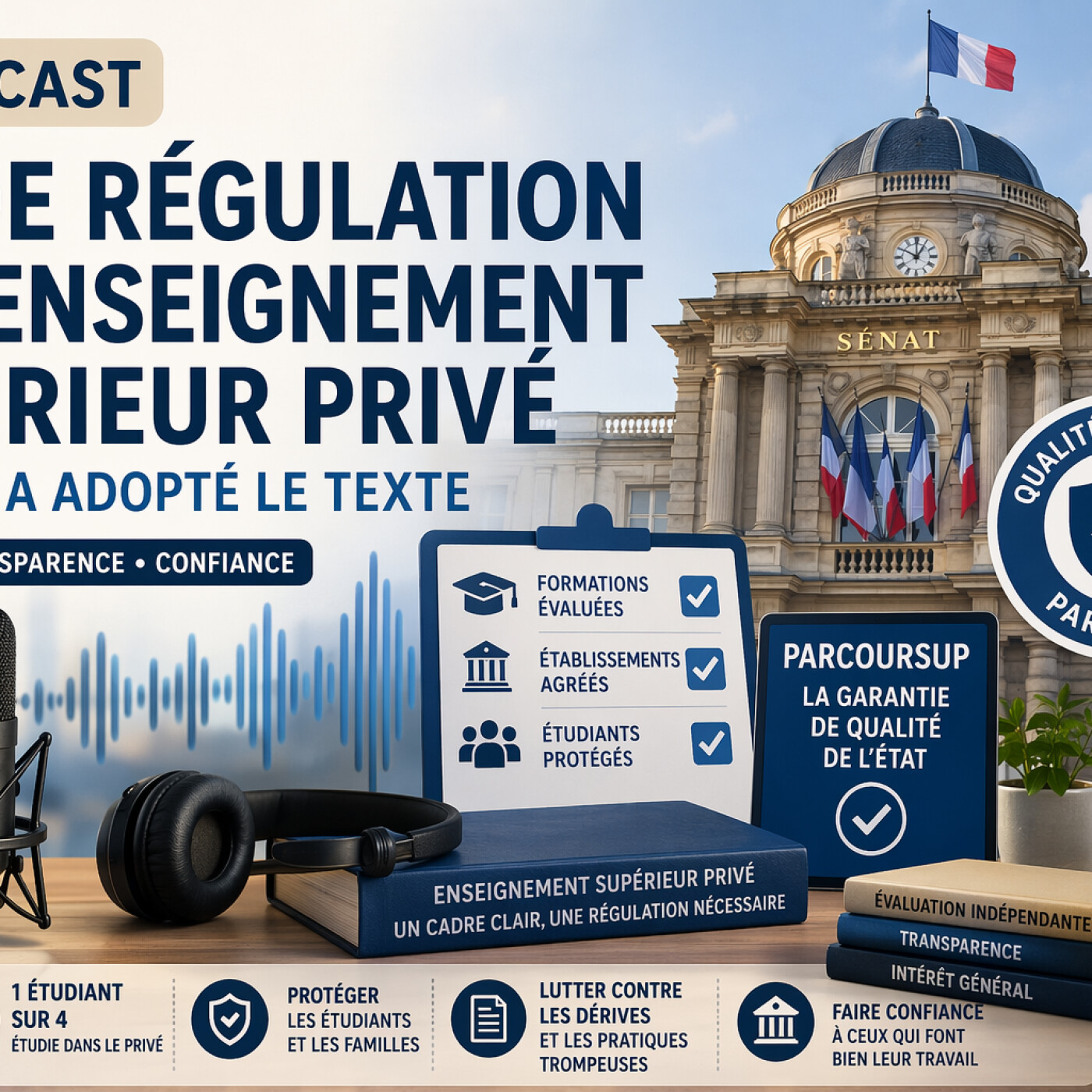 Loi de régulation de l’enseignement supérieur privé : le Sénat a adopté le texte episode artwork