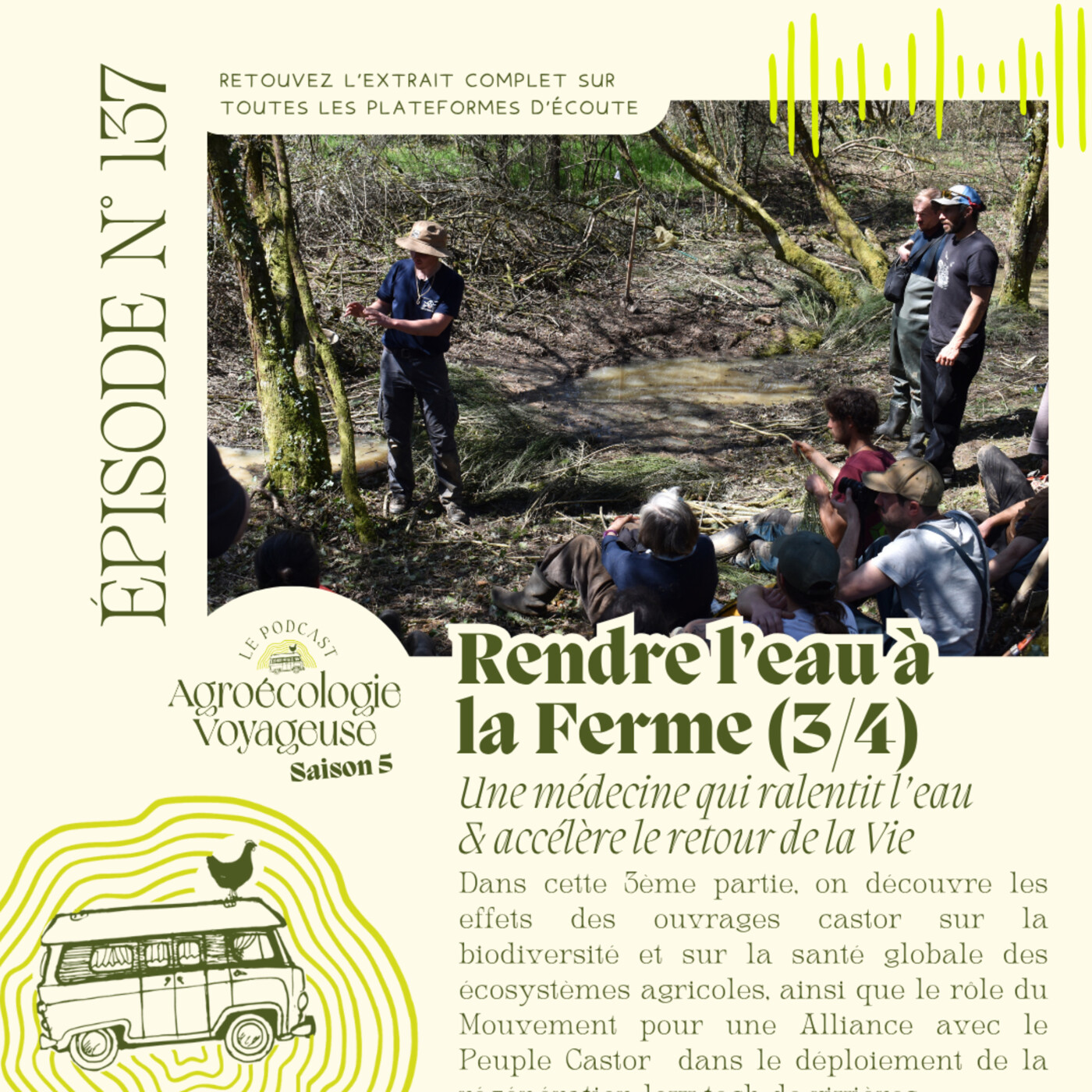 #137 Rendre l’eau à la Ferme (3/4) 💦🪲 Partie 3 : Une médecine qui ralentit l’eau & accélère le retour de la Vie