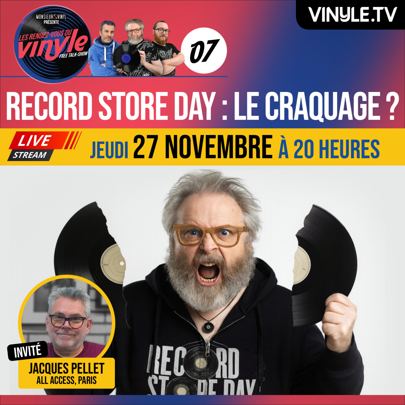 🎵☎️ Les RENDEZ-VOUS du VINYLE #07 | avec JACQUES PELLET | Record Store Day : le craquage ? episode artwork