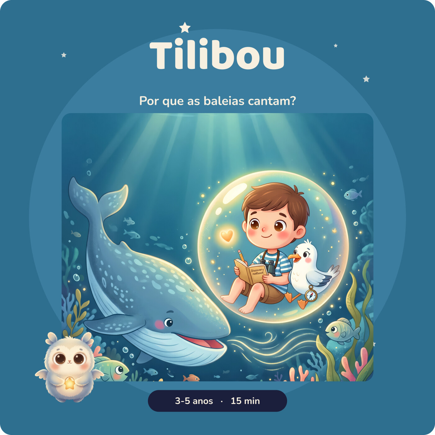 Marin · Por que as baleias cantam? · documentário sobre baleias para crianças · aprender brincando · podcast infantil