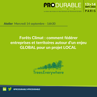 TreesEverywhere - Forêts Climat : comment fédérer entreprises et territoires autour d’un enjeu GLOBAL pour un projet LOCAL ? cover