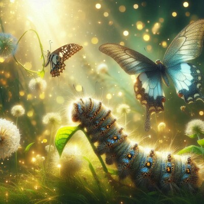 Les 3 étapes de l’alchimie, de la chenille au papillon - Archange Ouriel Psaume 42 cover