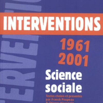Thierry Discepolo - Pierre Bourdieu. Interventions, 1961-2001 cover