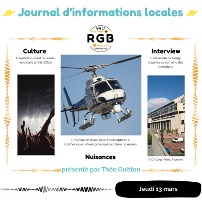 Journal du jeudi 13 mars 2025 - Radio RGB 99.2 cover