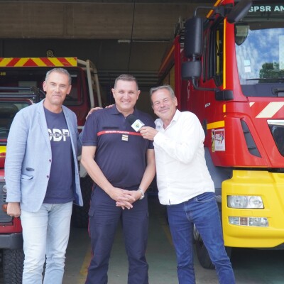 Depuis la caserne des pompiers d'Andernos, Emmanuel Airault a souhaité mettre à l'honneur l'action d'ODP et son vice-Président David Brunner cover