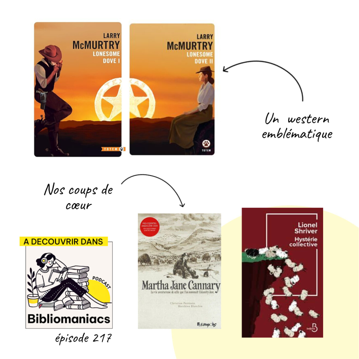 Épisode 217 Lonesome dove de Larry McMurtry et nos coups de cœur