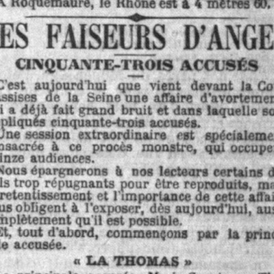 Sale Affaire : La faiseuse d'anges des Batignolles cover