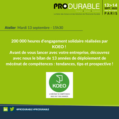 Koeo - Bilan de 13 années de déploiement de mécénat de compétences : tendances, tips et prospective ! cover