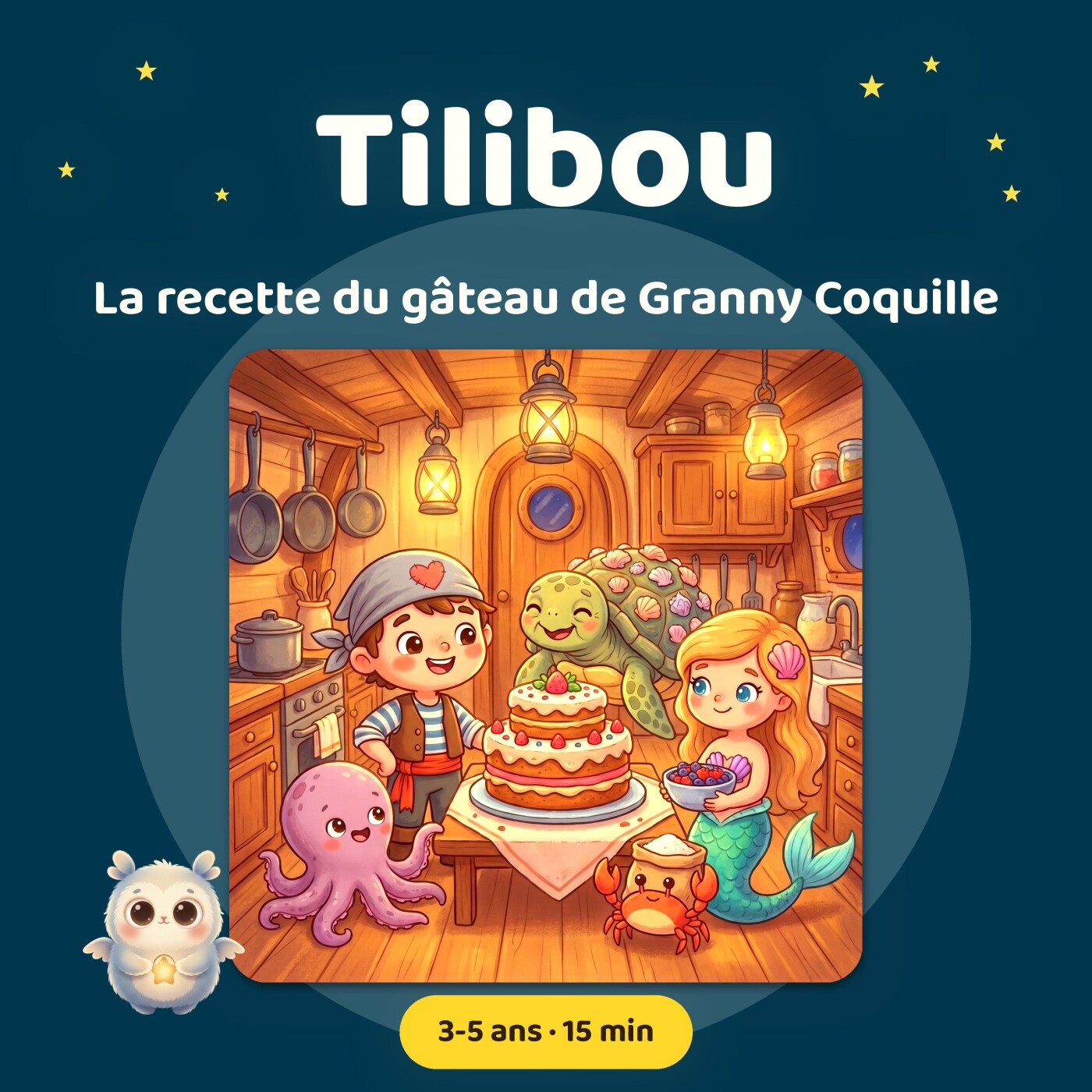 Tom le Pirate · La recette du gâteau de Granny Coquille · histoire de cuisine pour enfant · mer · histoire du soir