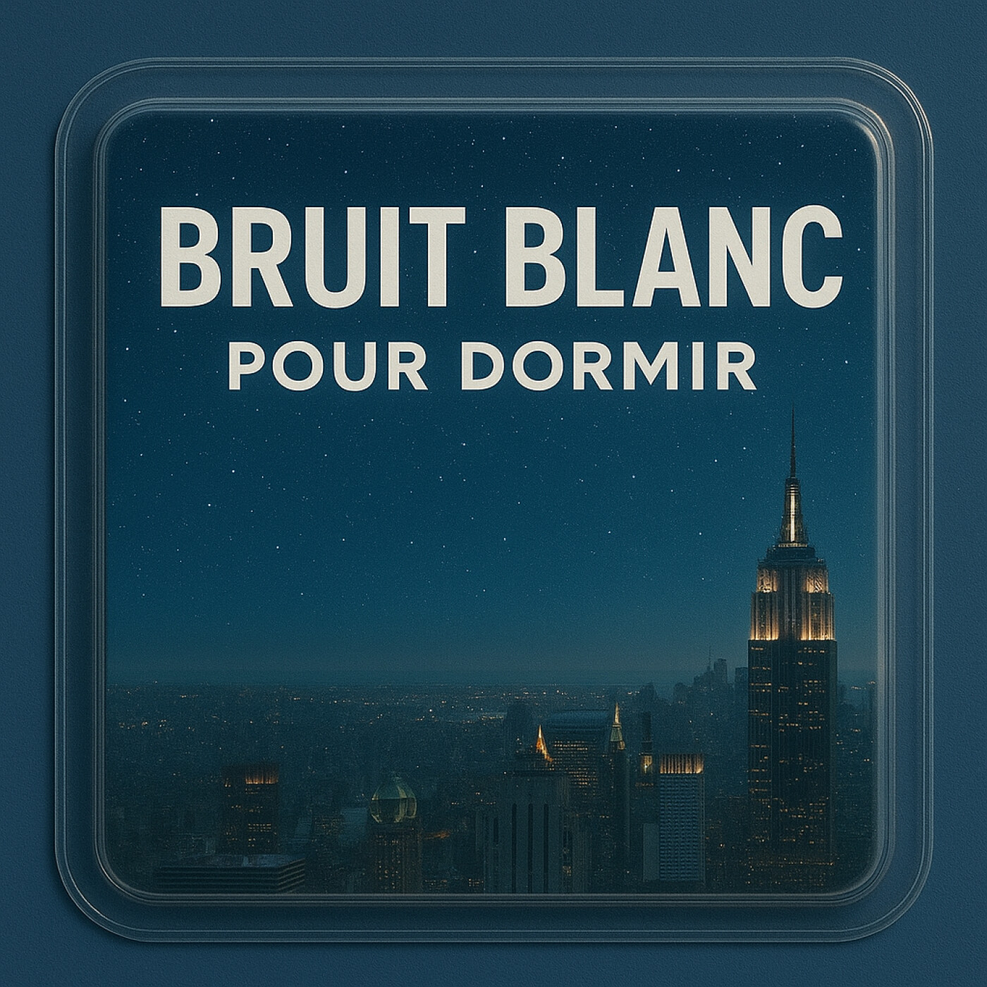 1 H Bruit Blanc pour DORMIR 🌃 Nuit au dessus de la ville de New York | ASMR pour le sommeil