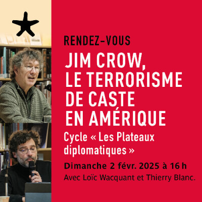 Les rendez-vous du salon de lecture - Jim Crow, le terrorisme de caste en Amérique cover