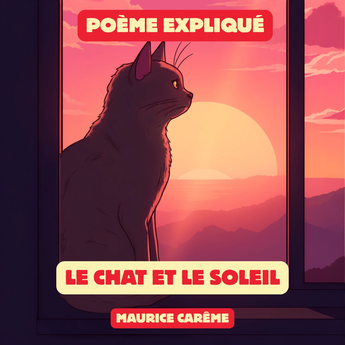 Poème expliqué - Maurice Carême - Le chat et le soleil