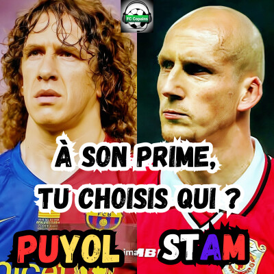 A son prime, tu choisis qui ? Carles Puyol ou Jaap Stam ? cover