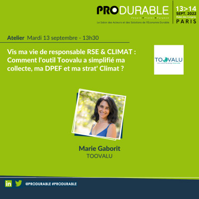 Toovalu - Vis ma vie de responsable RSE & CLIMAT cover