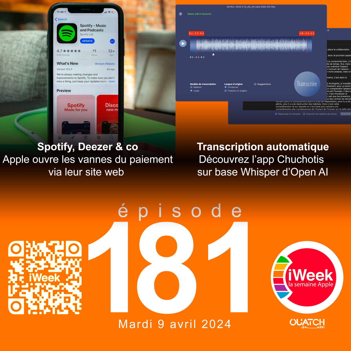 cover of episode Apple laisse Spotify contourner l’App Store en Europe pour encaisser via son site web