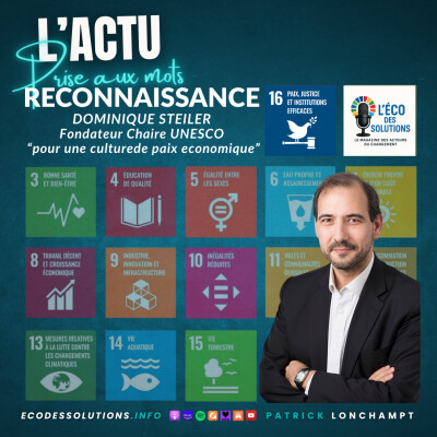 RECONNAISSANCE Dominique Steiler Fondateur Chaire UNESCO "Pour une culture de paix économique" cover