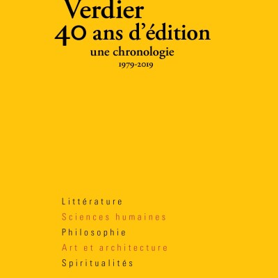40 ans des éditions Verdier. Marathon des mots cover