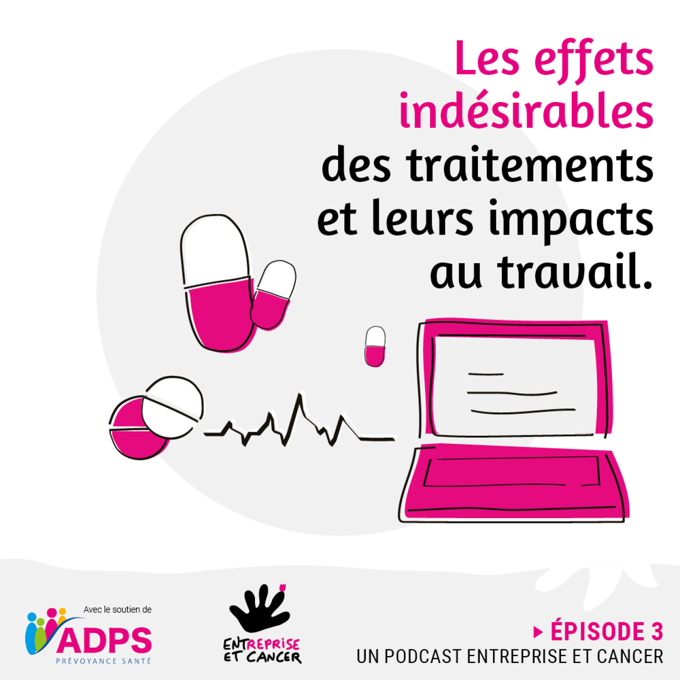 EPISODE 3 : Les effets indésirables des traitements et leurs impacts au travail episode artwork