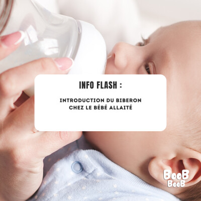 Info Flash : Introduction du biberon chez le bébé allaité cover